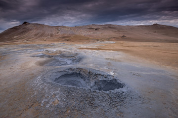 Fototapeta na wymiar Hverir geothermal area in Myvatn Iceland