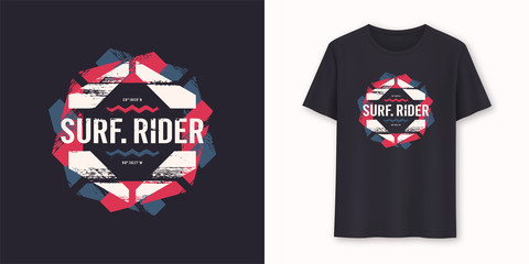 Surfrider stylish graphic tee vector design, print