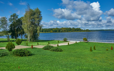 Myadzyel embankment lake Myastro