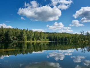 Fototapeta na wymiar Glubelka Lakes, Myadel District. Belarus