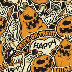 Halloween seamless pattern