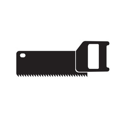 construction tool saw icon on white isolated background. Vector image.