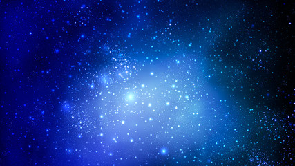 Fototapeta premium Abstract blue sky space, vector art illustration.