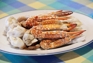 boiled arm of crab, seafood in thailand