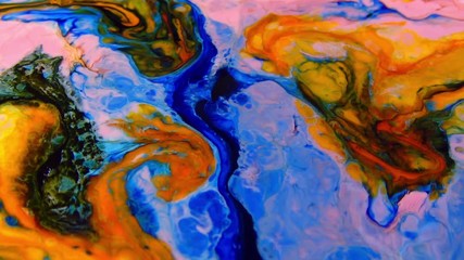 Very Nice Surface Moving Surface Liquid Paint Background Texture Video.