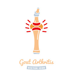 Gout arthritis icon