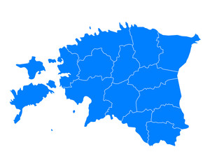 Obraz premium Karte von Estland