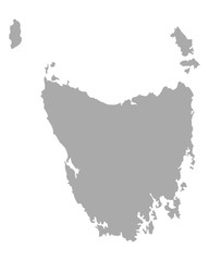 Karte von Tasmanien