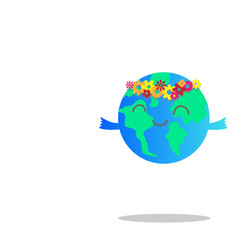 illustration of earth in colour background