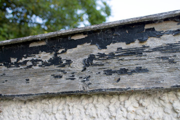 distressed painted timber fascia