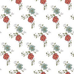 Seamless pattern for natural and St. Valentine's Day