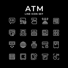 Set line icons of ATM