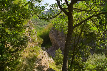 vista dal sentiero 208 fosso dell'eremo a Piobbico