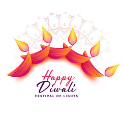 attractive diwali decoration background for diwali festival