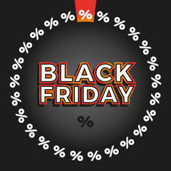 Obraz premium Black Friday Sale sign. Vector sign for shops, web, print