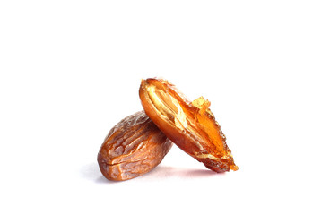 date palms fruit isolated on white background.