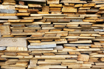 A pile of cut firewood