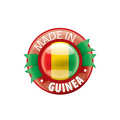 guinea flag, vector illustration on a white background