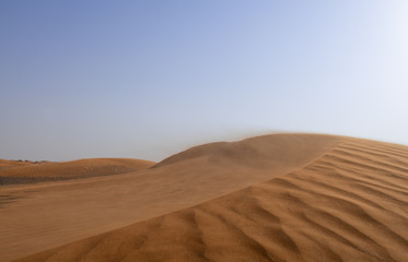 Fototapeta na wymiar Sand dunes in the deist in UAE
