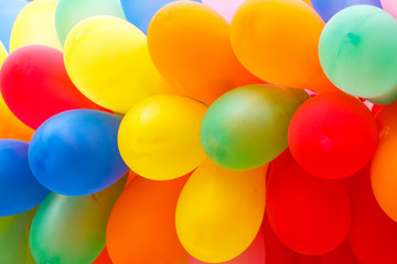 Fototapeta na wymiar Balloons showing splendid colors