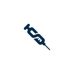 icon syringe for healthcare modern logo