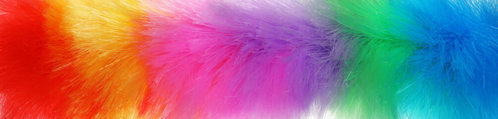 Soft colorful duster, rainbow texture and background