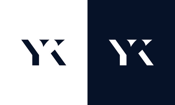 Abstract letter YK logo. This logo icon incorporate with abstract shape in the creative way.