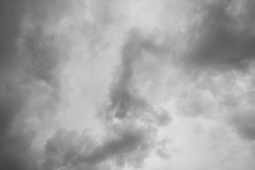 Cumulonimbus cloud formations on tropical blue sky , Nimbus moving , Abstract background from natural phenomenon and gray clouds hunk , Thailand