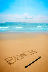 Beautiful beach in summer