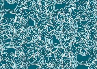 Fototapeta premium seamless pattern with white lines on blue background