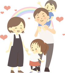 仲の良い４人家族