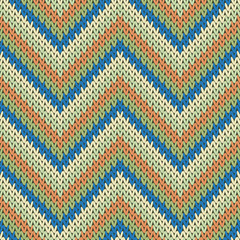 Vintage zigzag chevron stripes knit texture 