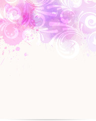 Fototapeta na wymiar Abstract background with floral swirls