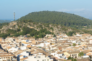 Fototapeta na wymiar Roofs of Pollensa on the island of Mallorca