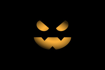 Scary pumpkin face background- Halloween wallpaper