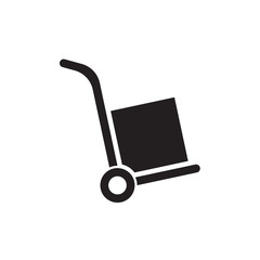 handcart icon on white background