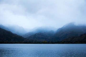View of Sanabria lake in the mountains, in Spain