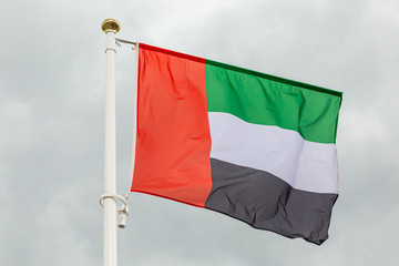 flag of United Arab Emirates against sky