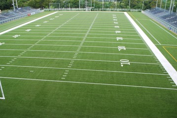 アメリカンフットボールコートの芝