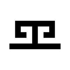Greek key vector symbol. Vector and illustration.