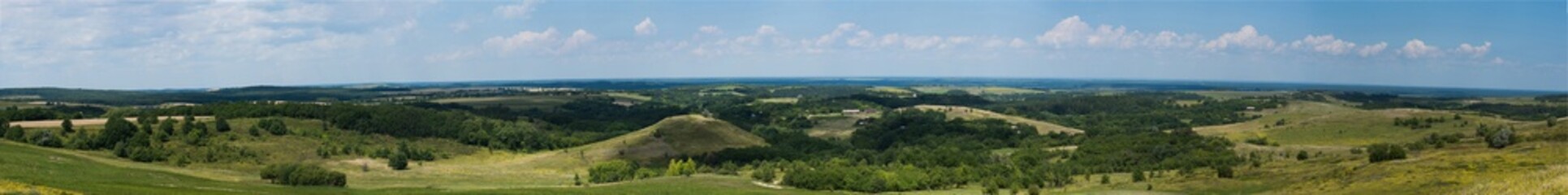 Naklejka premium Panoramic view of the village of Ivkovtsy, Cherkasy region, Ukraine