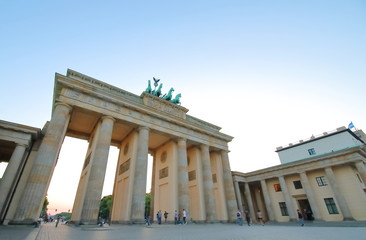 Fototapeta na wymiar Brandenburger gate historical architecture Berlin Germany