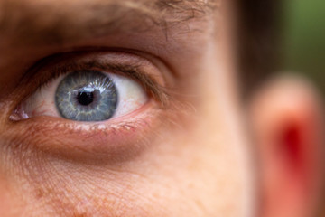 Blue eye concept close up photography