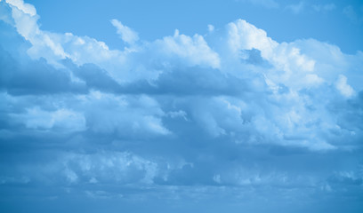 clouds and clouds bright in the sky autumn day