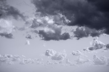clouds and clouds bright in the sky autumn day