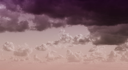 clouds and clouds bright in the sky autumn day