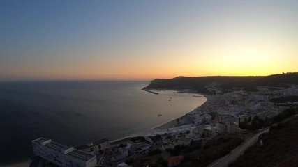 Amazing sunset in Sesimbra, Portugal