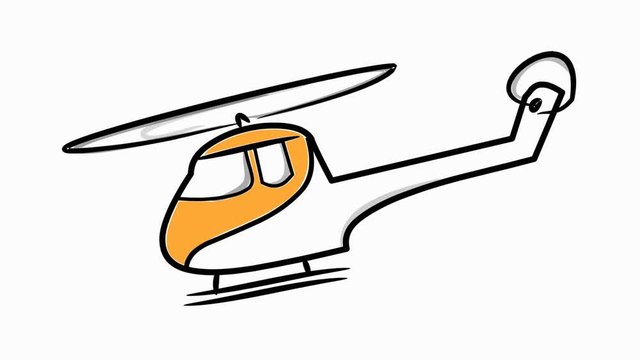 helicopter icon cartoon hand drawn illustration animation sketch transparent background