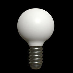 Lamp bulb. Business idea. 3d render illustration on black background.