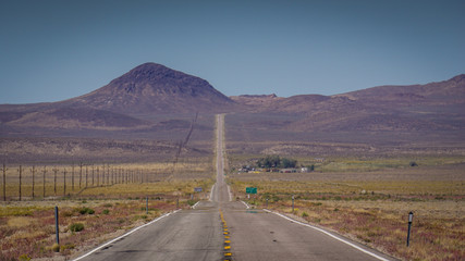 Lonely road near Tonopah, Nevada